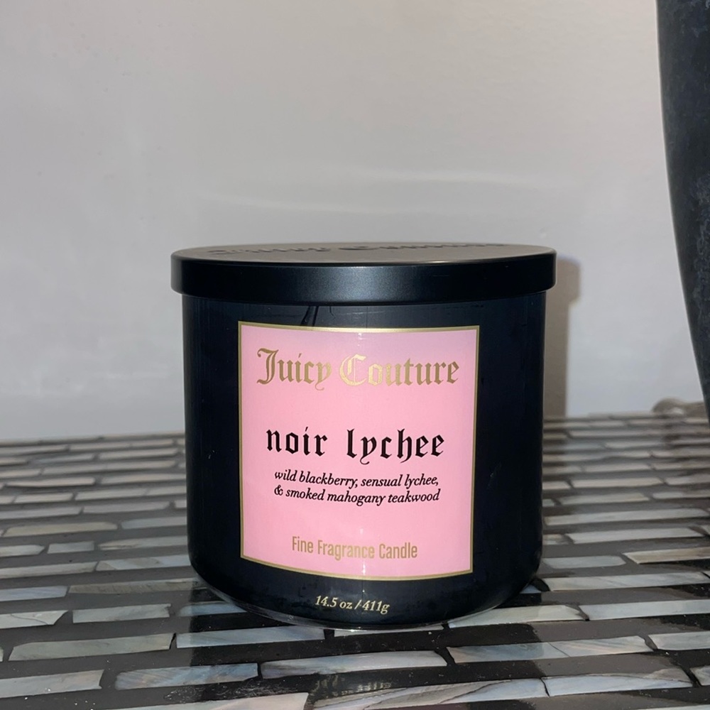 Juicy Couture candle in noir lychee